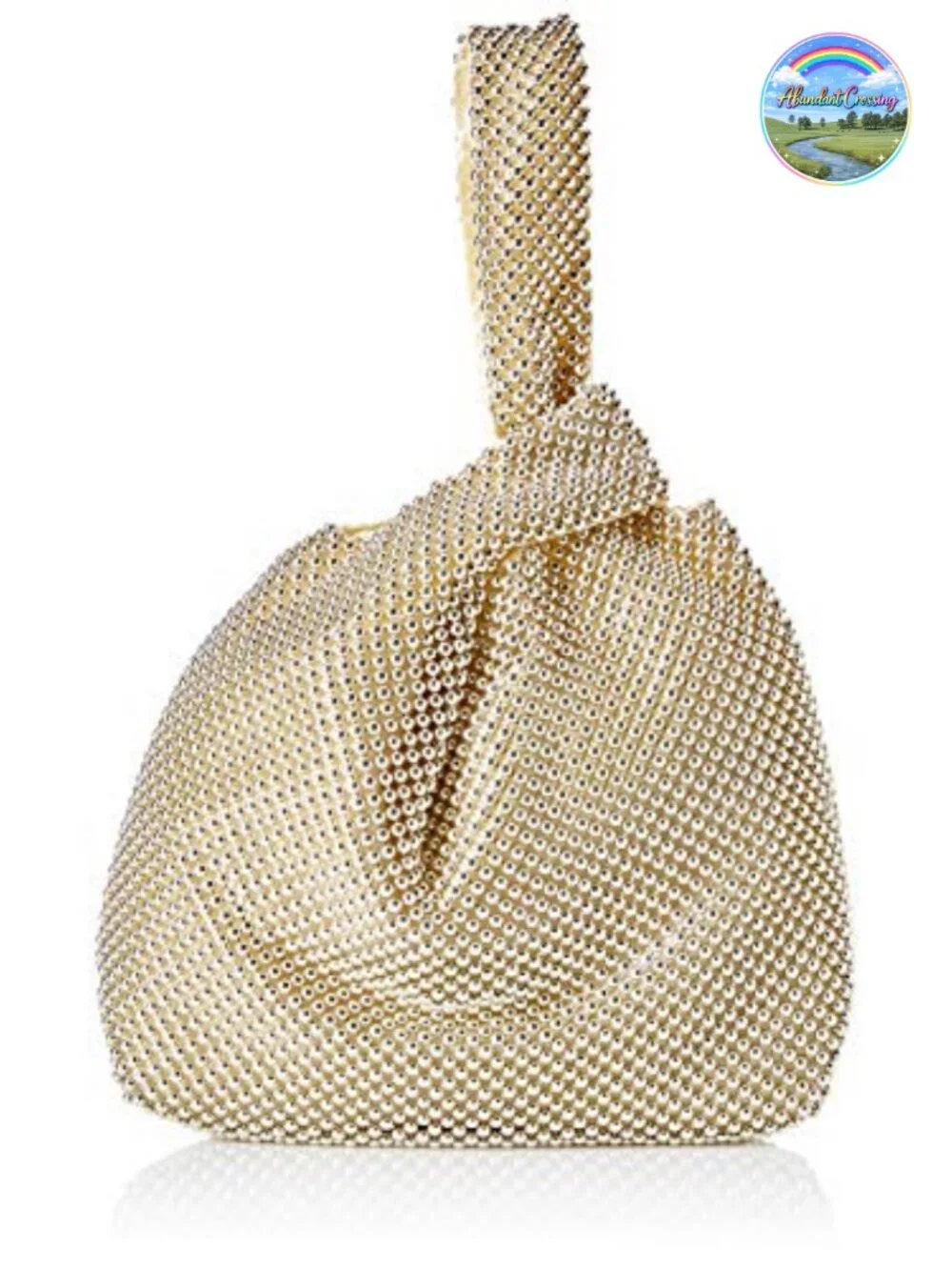 Jessica McClintock Mesh Evening Bag Clutch Ring Handle Formal Purse